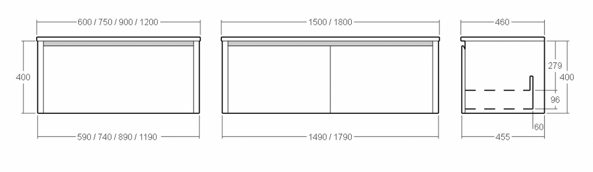 Rifco Eden Timber Wall Hung Vanity With White Corian Top & Basin – Wellsons