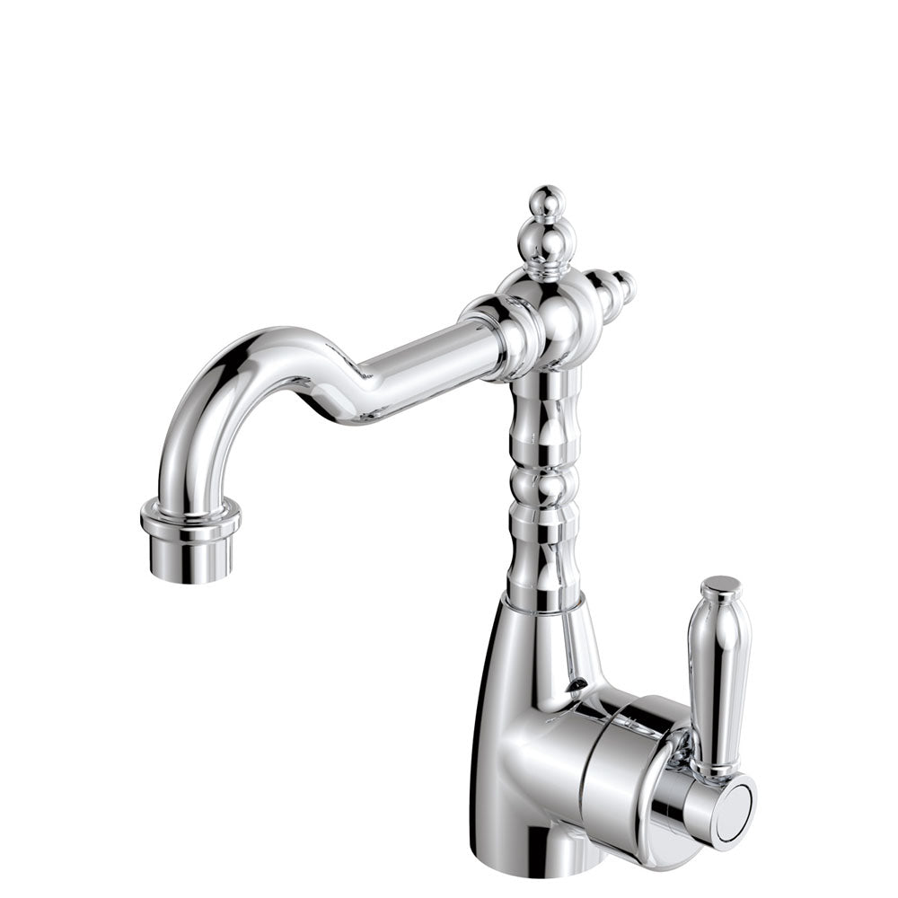 Fienza Eleanor Shepherds Crook Basin Mixer - Chrome