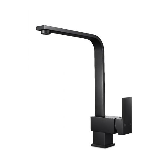 Aquaperla Square Laundry Kitchen Sink Mixer Tap - Black