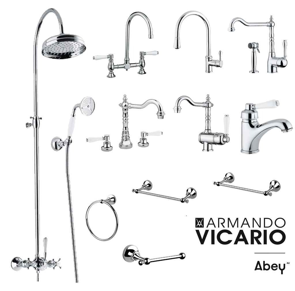 Abey Provincial Tapware Armando Vicario Package - Chrome