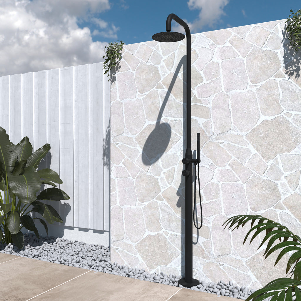 Freestanding Outdoor Shower Kit 316 Stainless Matte Black