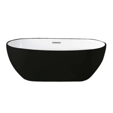 Belbagno Sapphire Bathtub 1650mm - Gloss Black / Gloss White