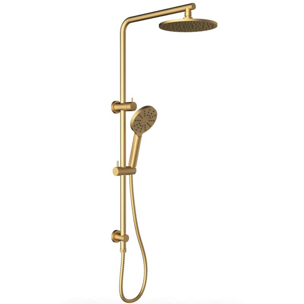 Cora Round Multifunction Shower Set - Brushed Gold