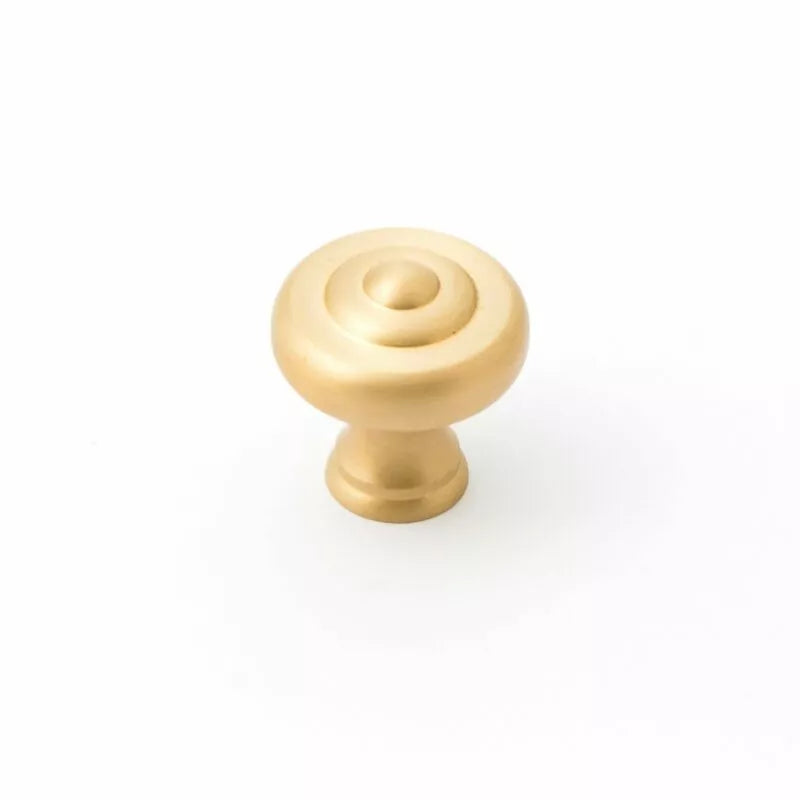 Castella Nostalgia Decade Fluted Knob – Satin Brass