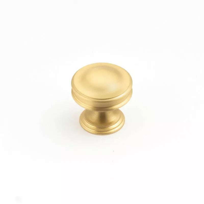 Castella Nostalgia Decade Dome Knob – Satin Brass