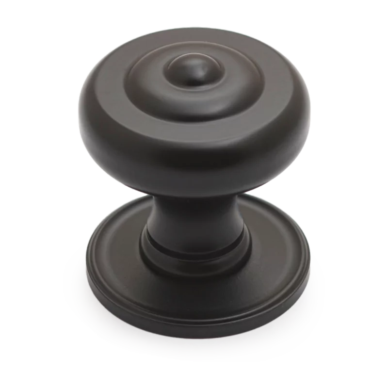 Castella Nostalgia Decade Fluted Knob with Backplate – Matte Black