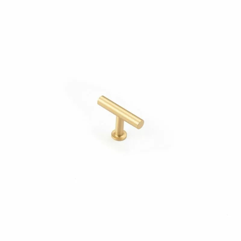 Castella Statement Stirling Solid Brass ‘T’ Knob – Satin Brass