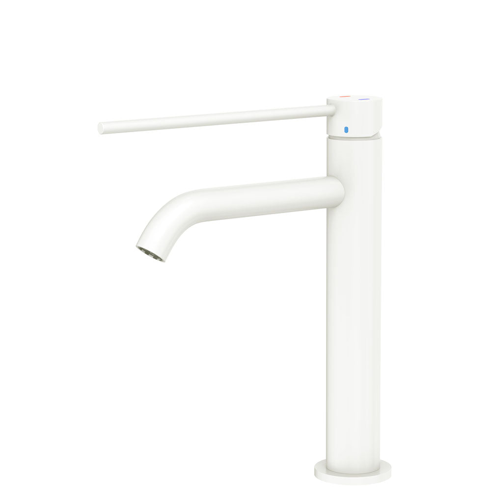 Fienza Kaya Care Medium Basin Mixer - Matte White