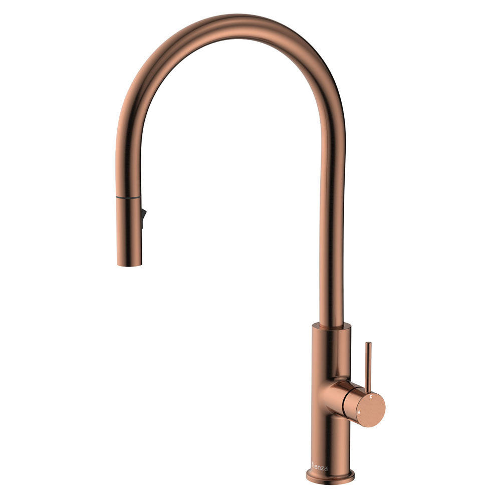 Fienza Kaya Pull Out Sink Mixer - Brushed Copper