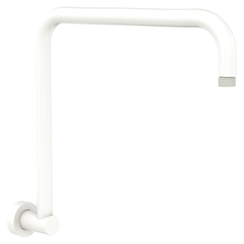 Fienza Kaya Round Fixed Gooseneck Shower Arm - Matte White