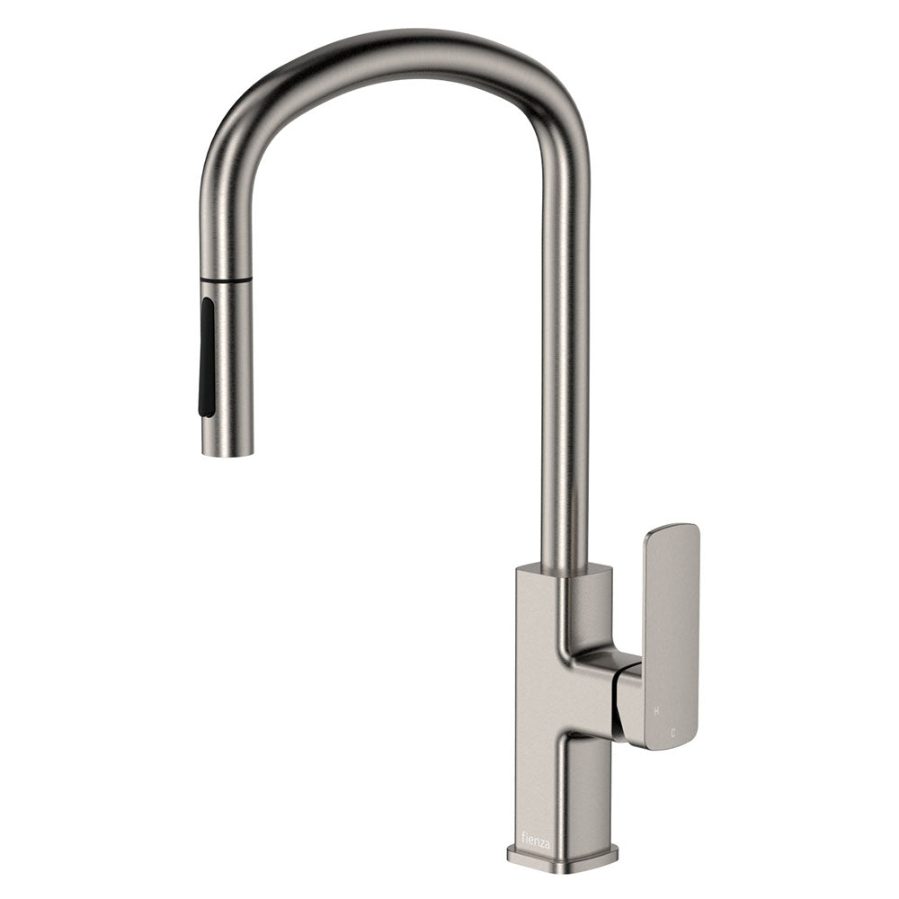 Fienza Tono Pull Out Sink Mixer - Brushed Nickel