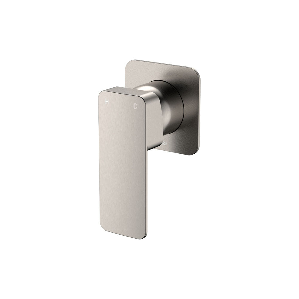 Fienza Tono Square Plate Wall Mixer - Brushed Nickel