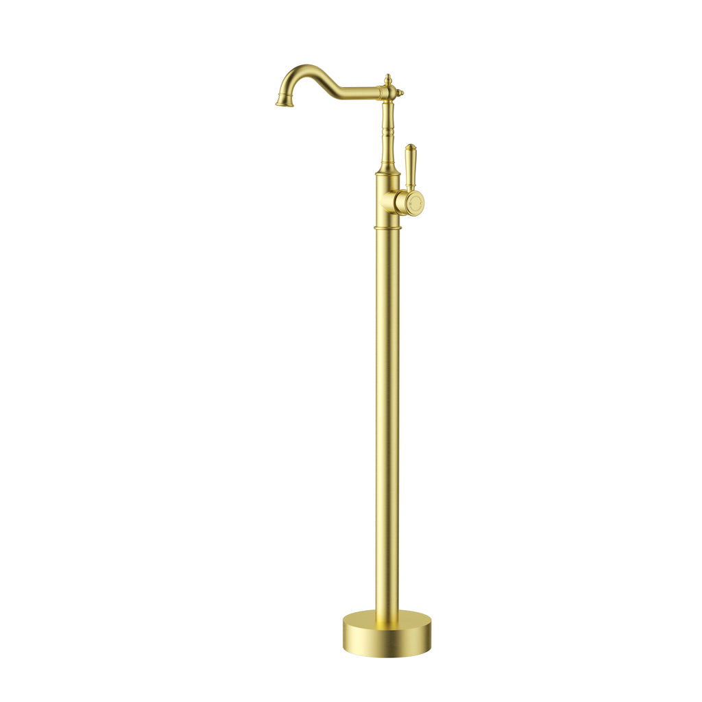 Ikon Clasico Free Standing Bath Mixer - Brushed Gold