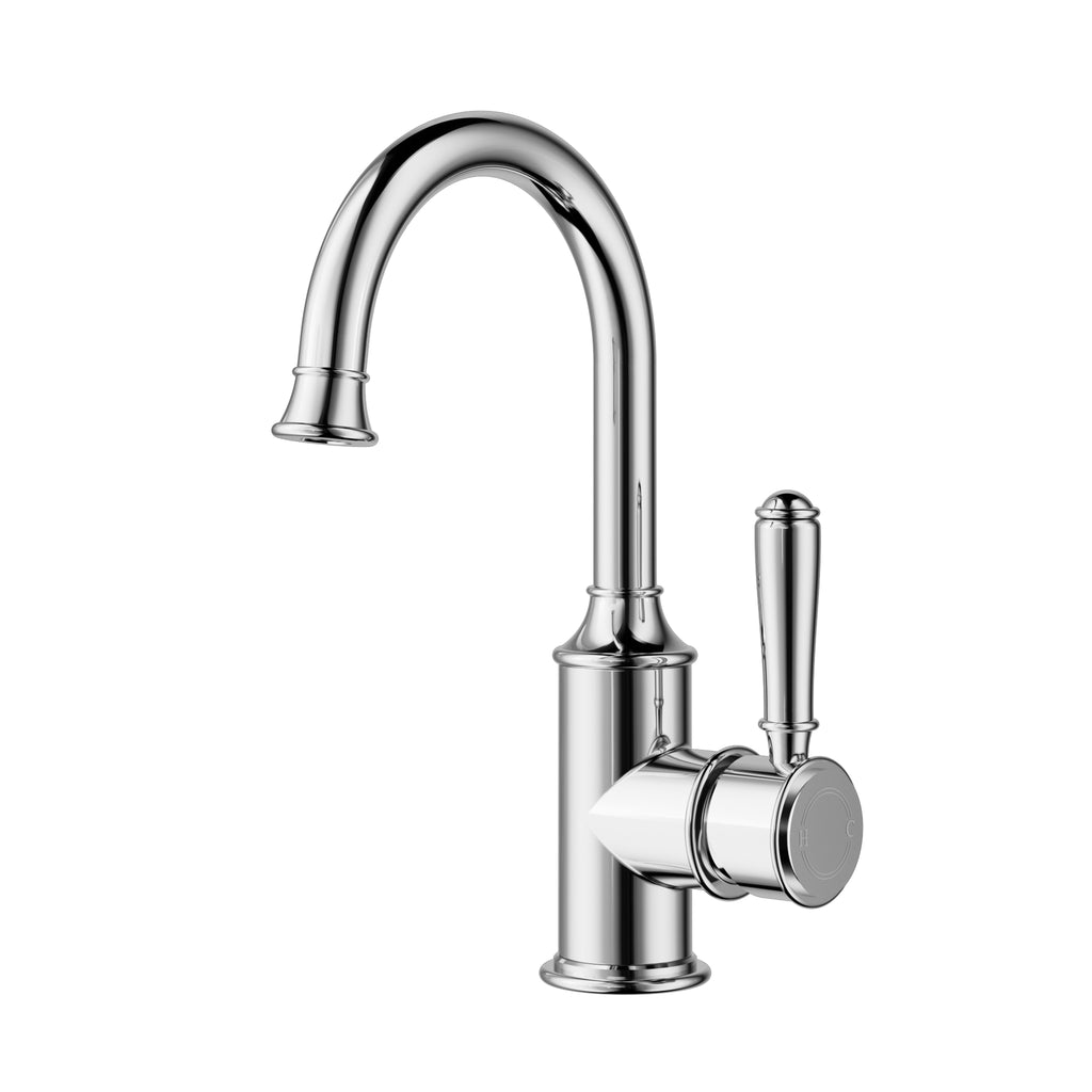 Ikon Clasico Gooseneck Basin Mixer - Chrome