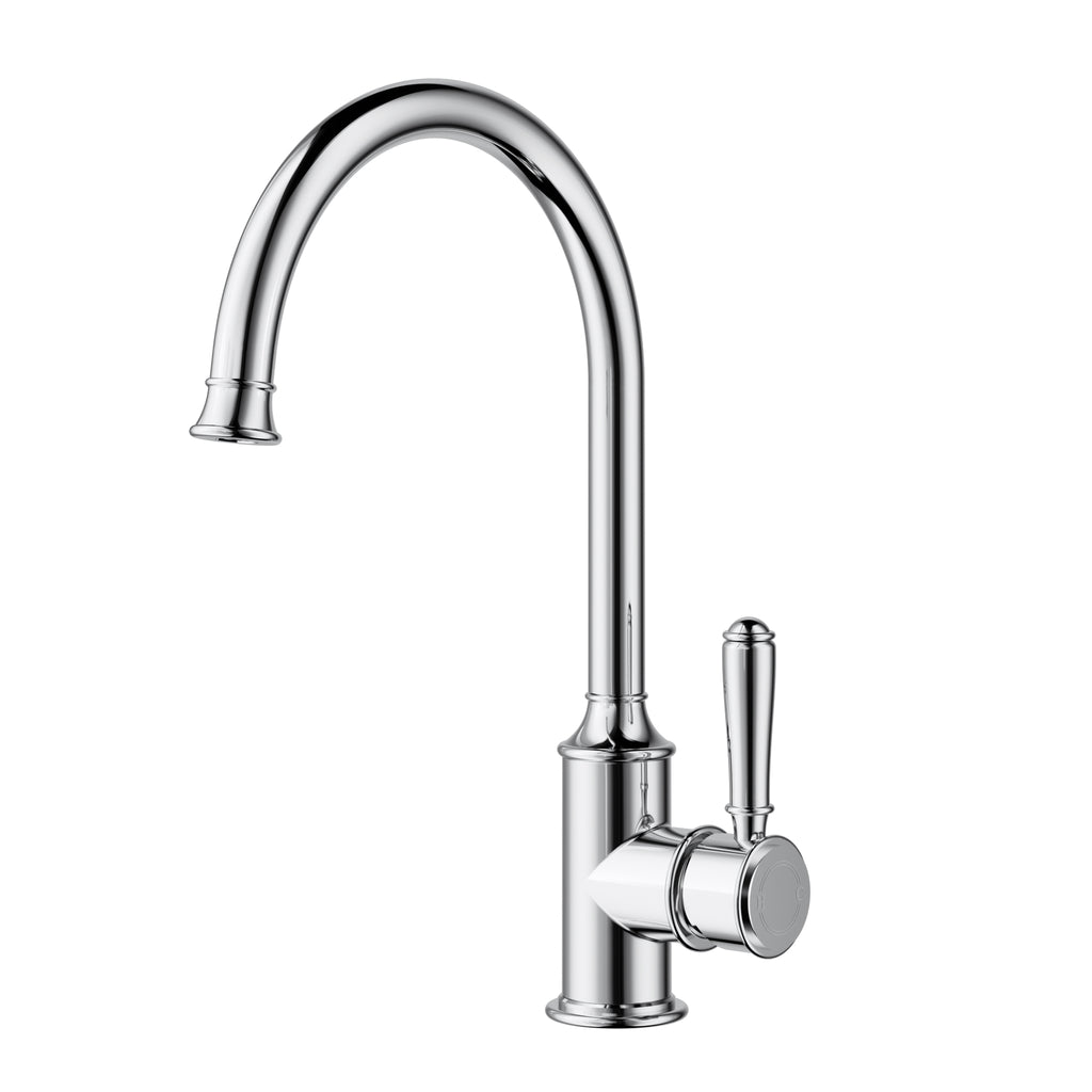 Ikon Clasico Gooseneck Sink Mixer - Chrome