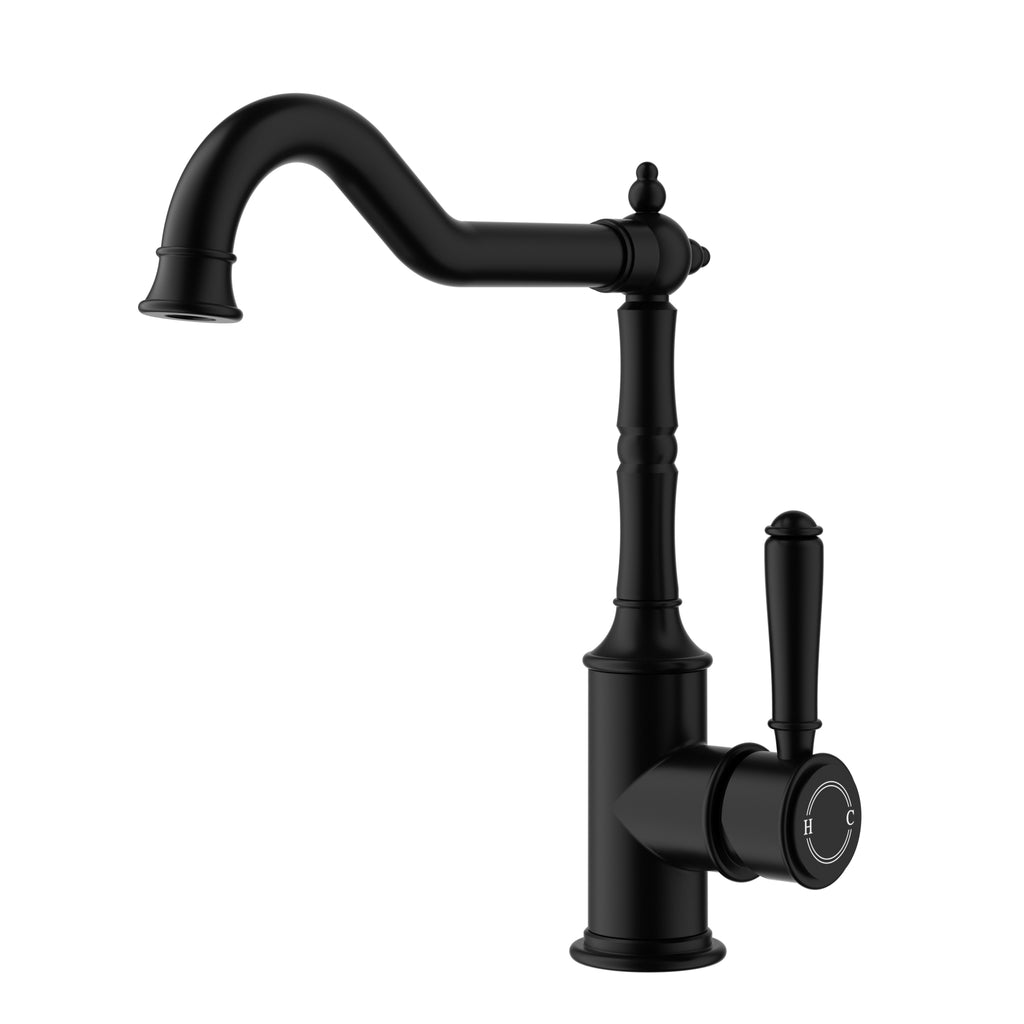 Ikon Clasico Sink Mixer - Matte Black