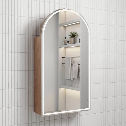 Aulic Carita LED Shaving Cabinet - Mia Timber