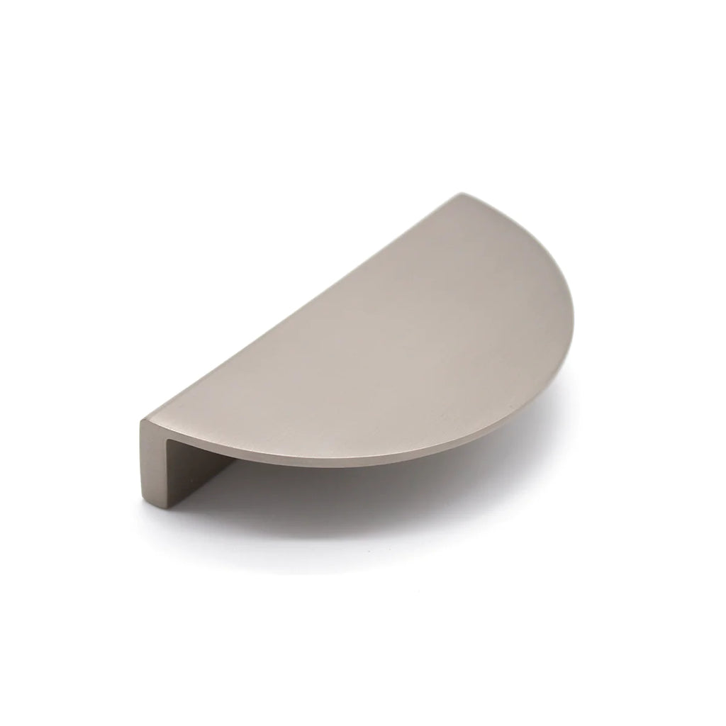 Manovella Brushed Nickel Half Moon Cabinet Pull - Iris