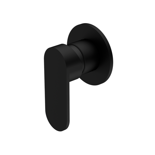 Nero Ecco Shower Mixer Round Back Plate - Matte Black