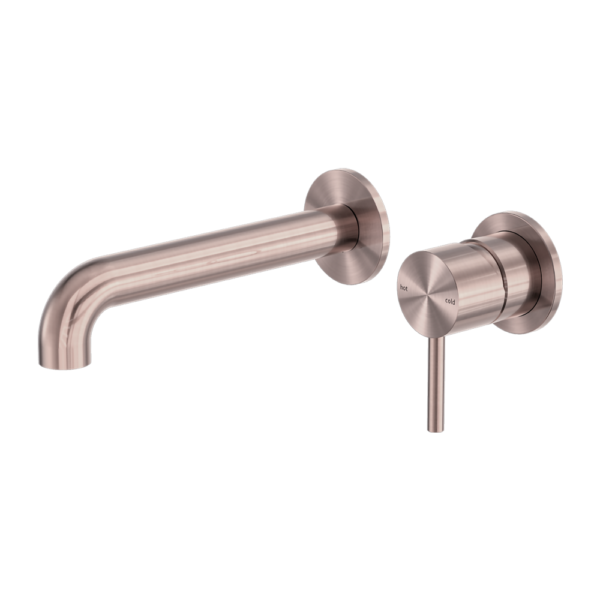 Nero ZEN SS316L Wall Basin/Bath Mixer Separate Back Plate - Brushed Bronze