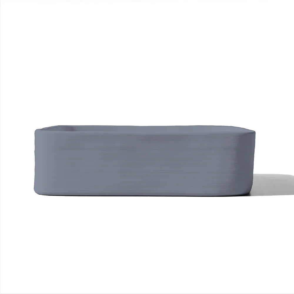 Nood Co Cast Basin Wall Hung - Copan Blue