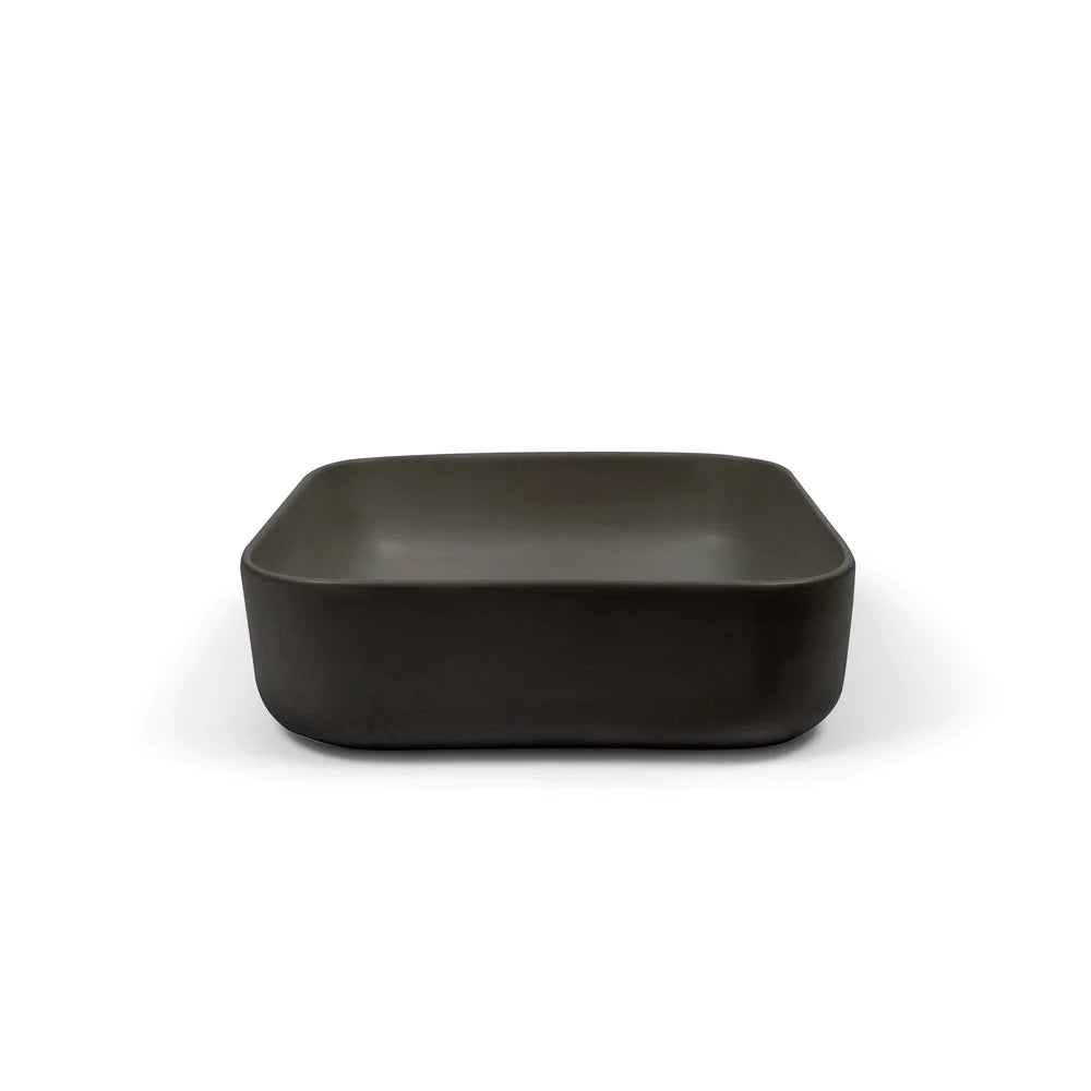 Nood Co Cube Basin Surface Mount - Charcoal