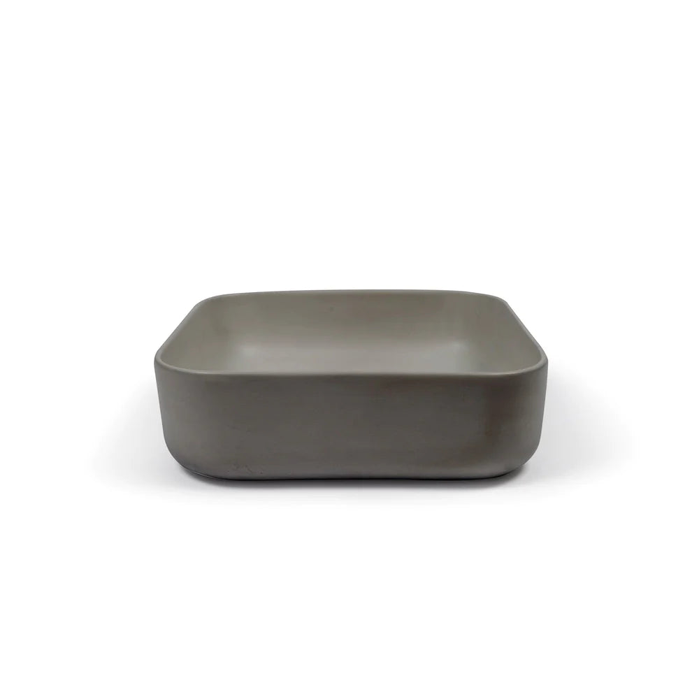 Nood Co Cube Basin Surface Mount - Mid Tone Grey