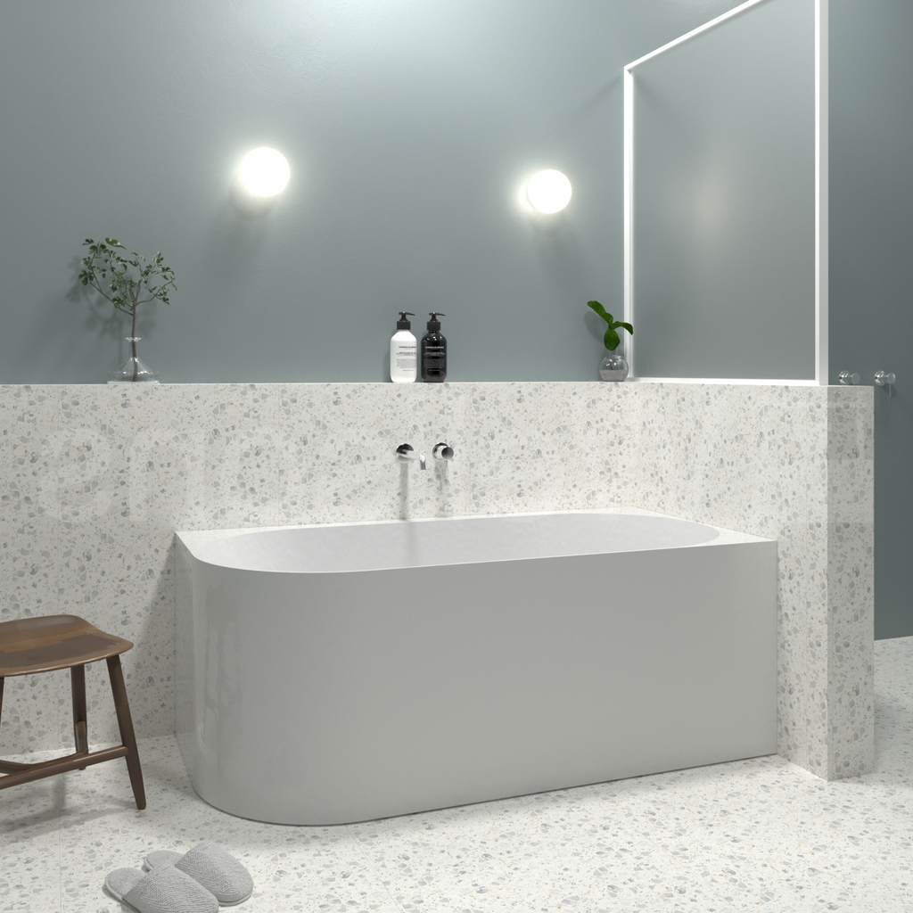 Novana Right Hand Corner Bathtub Gloss White