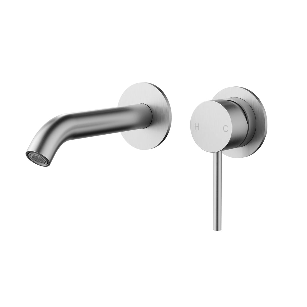 Otus Slimline SS Wall Basin Mixer - Stainless Steel