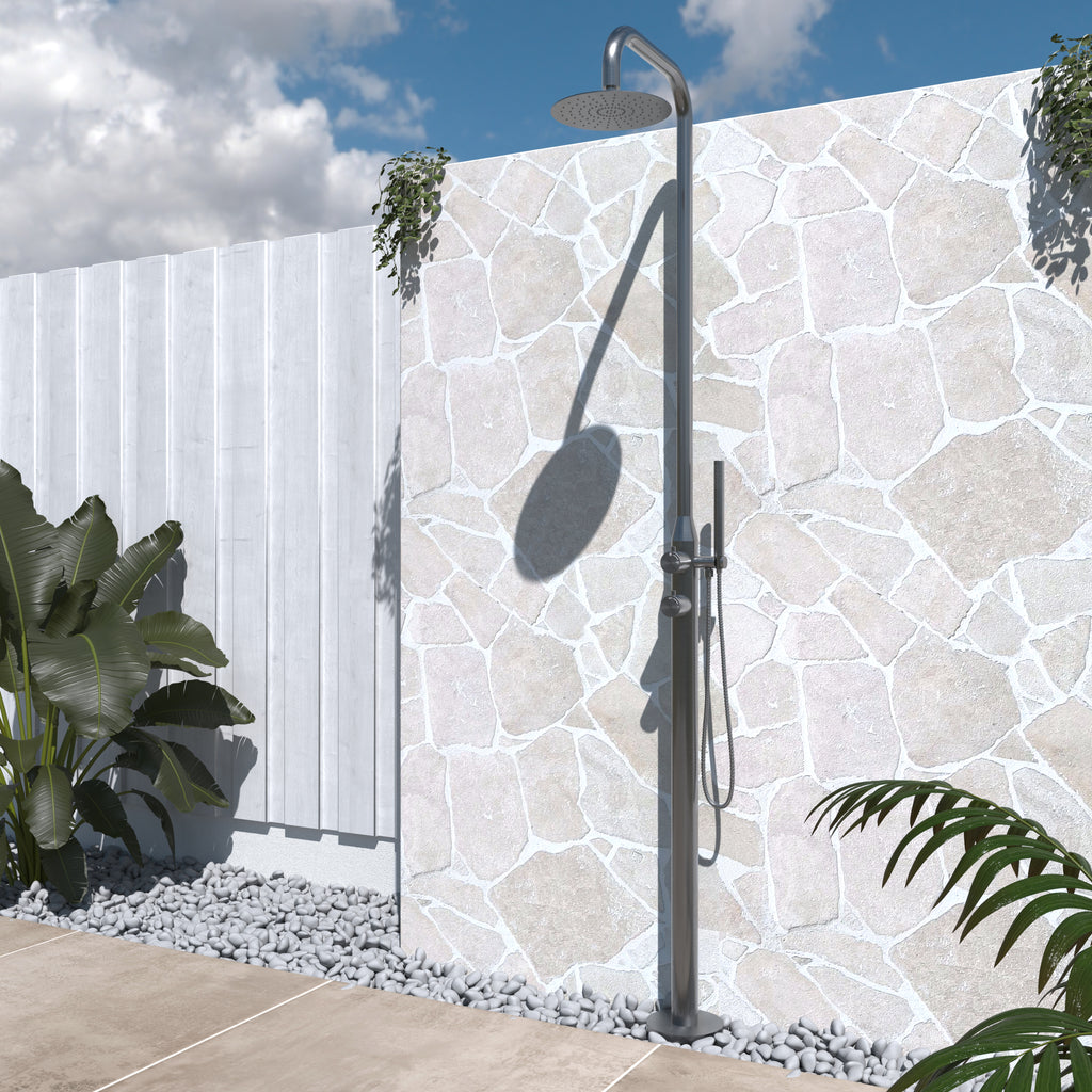 Freestanding Outdoor Shower Kit 316 Stainless Gunmetal