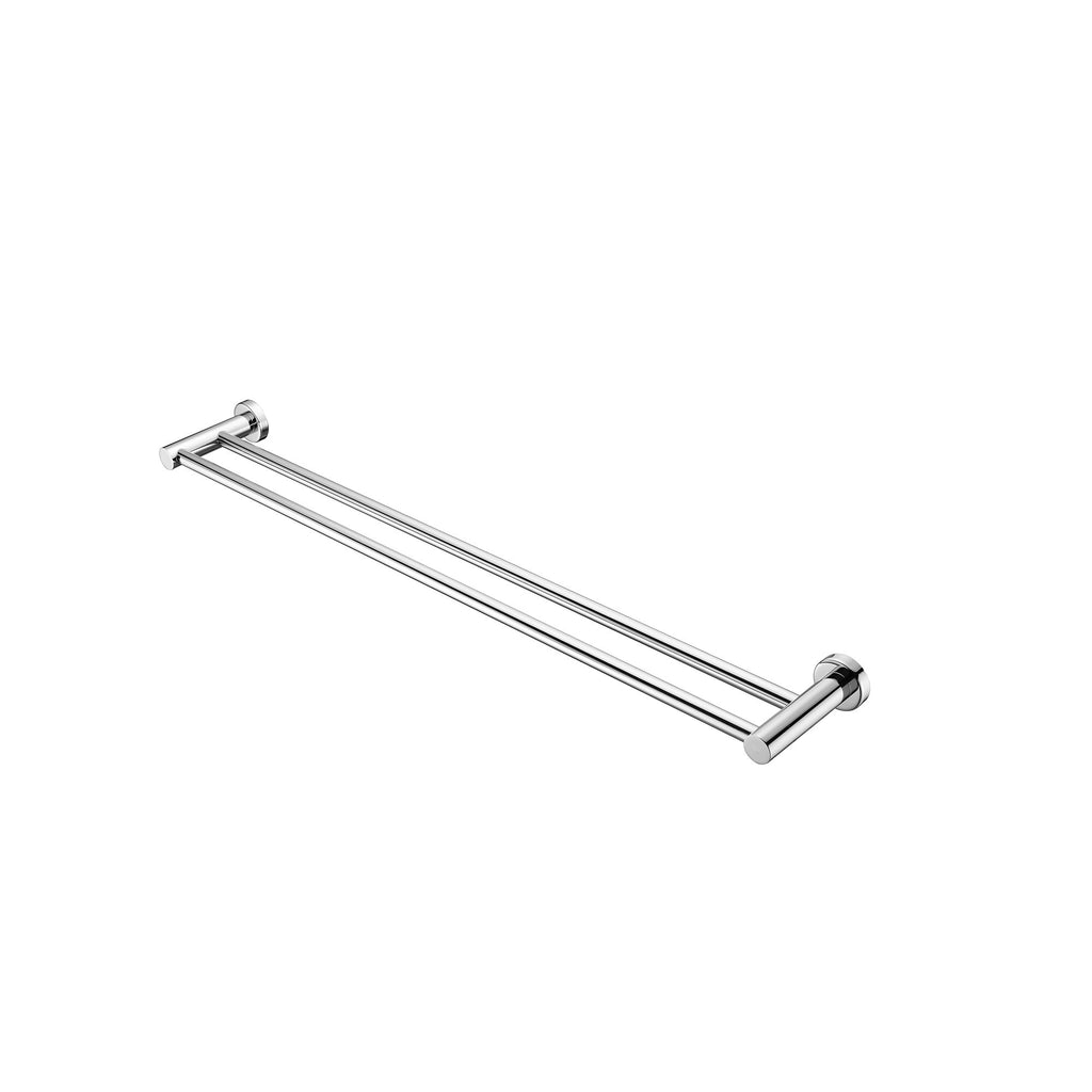 Nero Mecca Double Towel Rail 800mm - Chrome