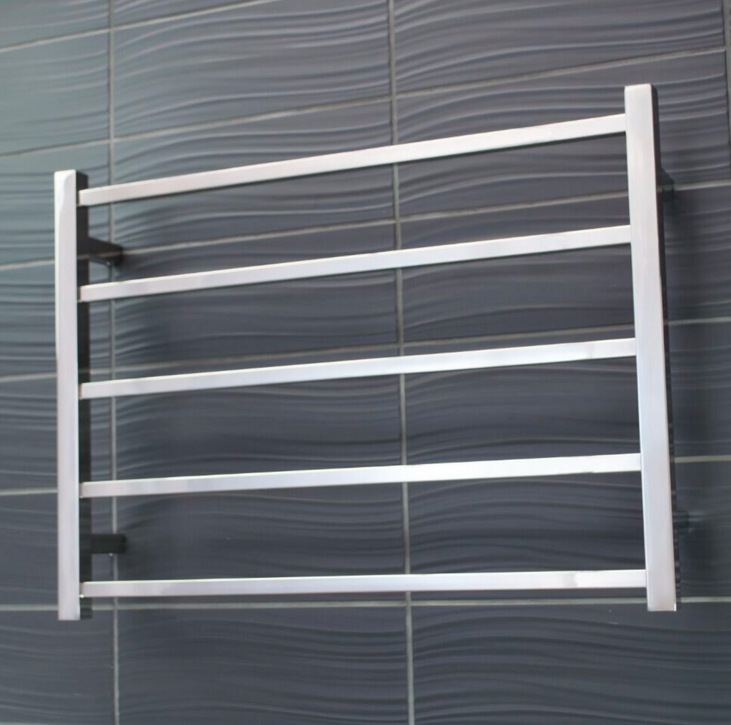 Radiant Heating Square Bars Non Heated Towel Rails Polished 750 x 550