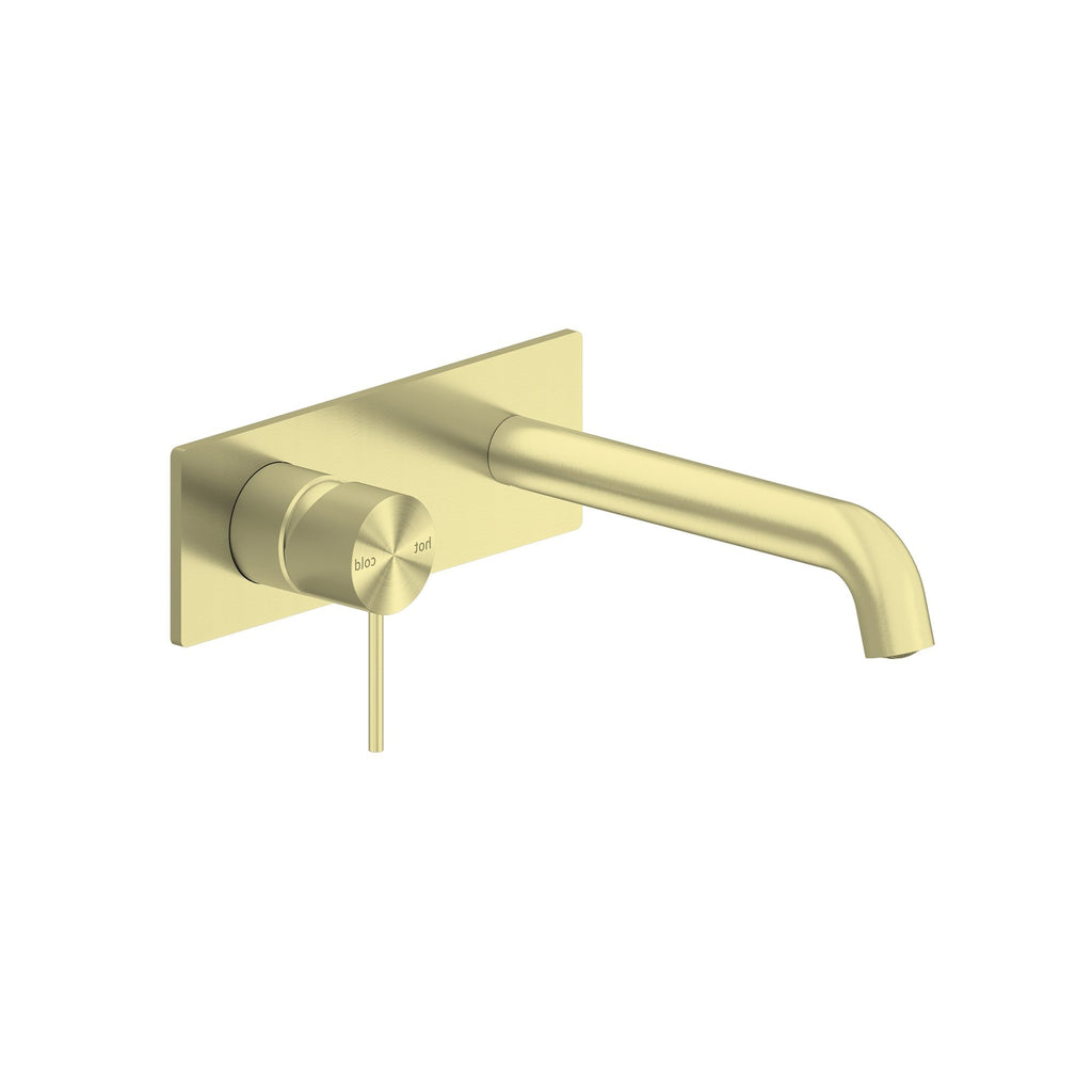 Nero Mecca Wall Mixer Set Basin / Bath 160mm - Brushed Gold - Wellsons