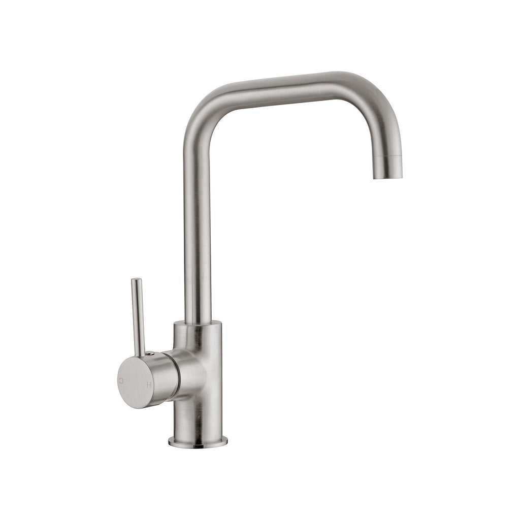 Nero Dolce Square Shape Kitchen Mixer - Brushed Nickel - Wellsons