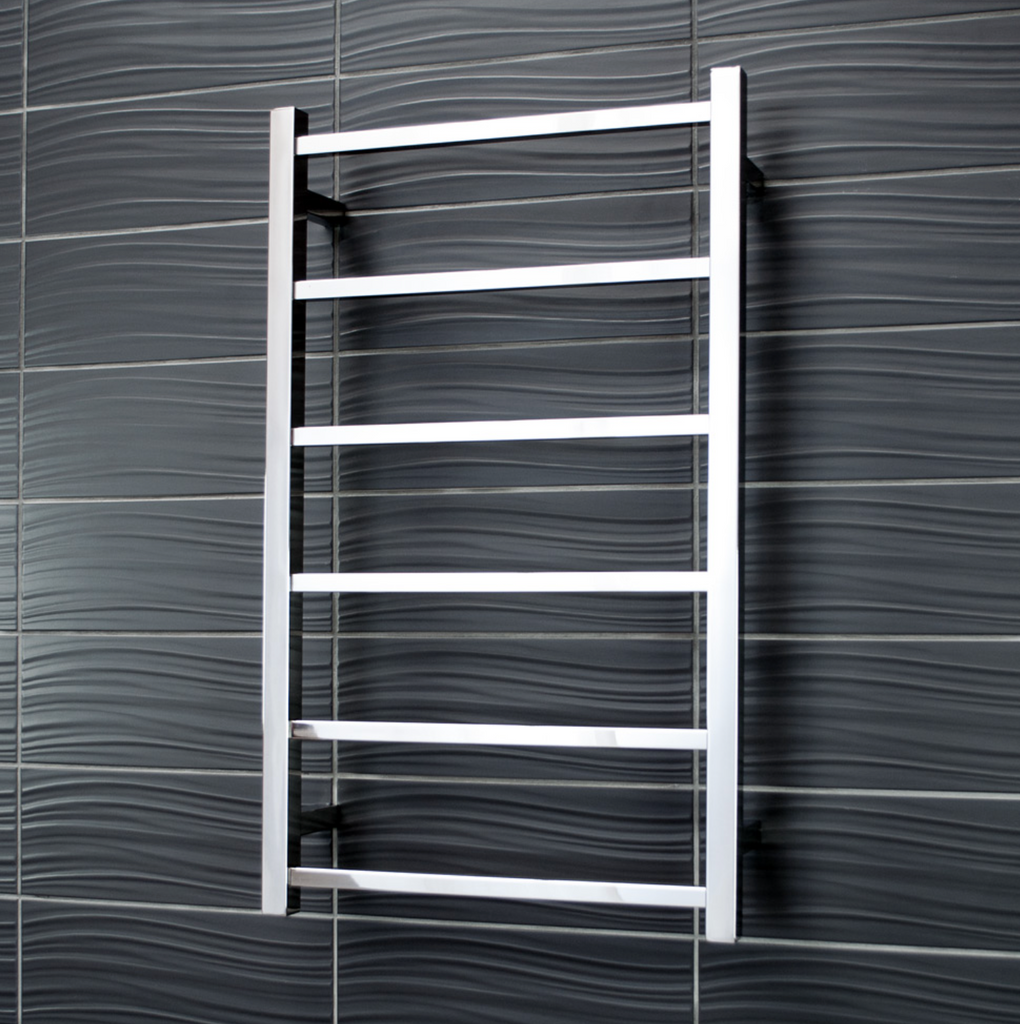 Radiant Heating Square Bars Non Heated Towel Rails Polished 500 x 830