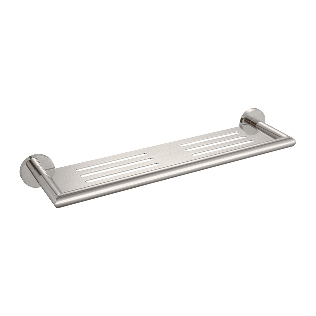 Nero Dolce Metal Shower Shelf 450mm - Brushed Nickel