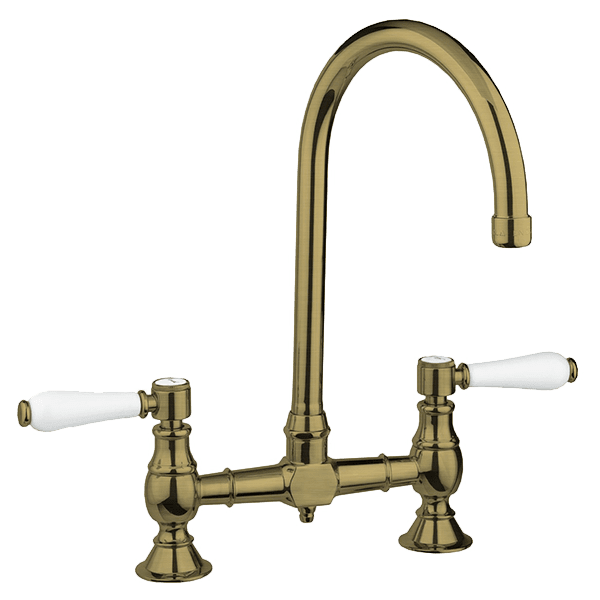 Armando Vicario Provincial Exposed Breach Kitchen Tap - Brushed Bronze