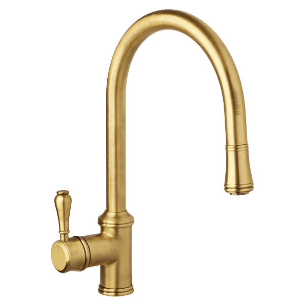 Armando Vicario Provincial Single Lever Kitchen Mixer with Pull Out - Brushed Bronze