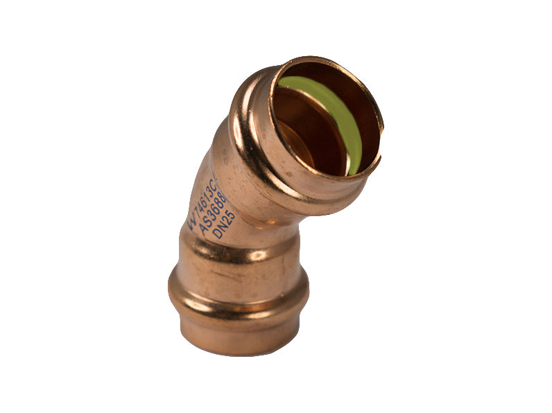 Copper Press 45° Elbow Gas 25MM - Wellsons