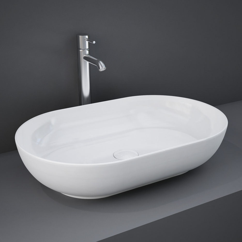 Fienza Rak Feel Oval Above Counter Basin - Gloss White