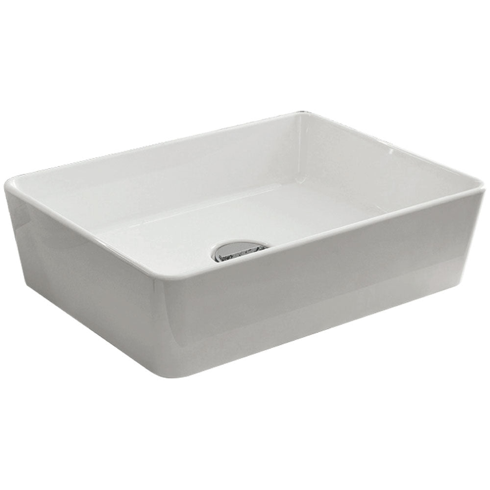 Fienza Rak Moon Rectangular Above Counter Basin - Gloss White