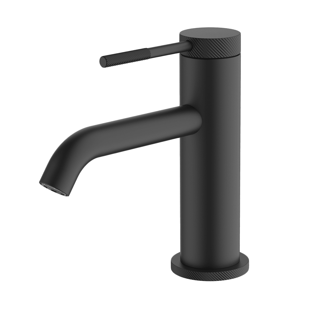 Gareth Ashton Poco Knurled Basin Mixer - Matt Black