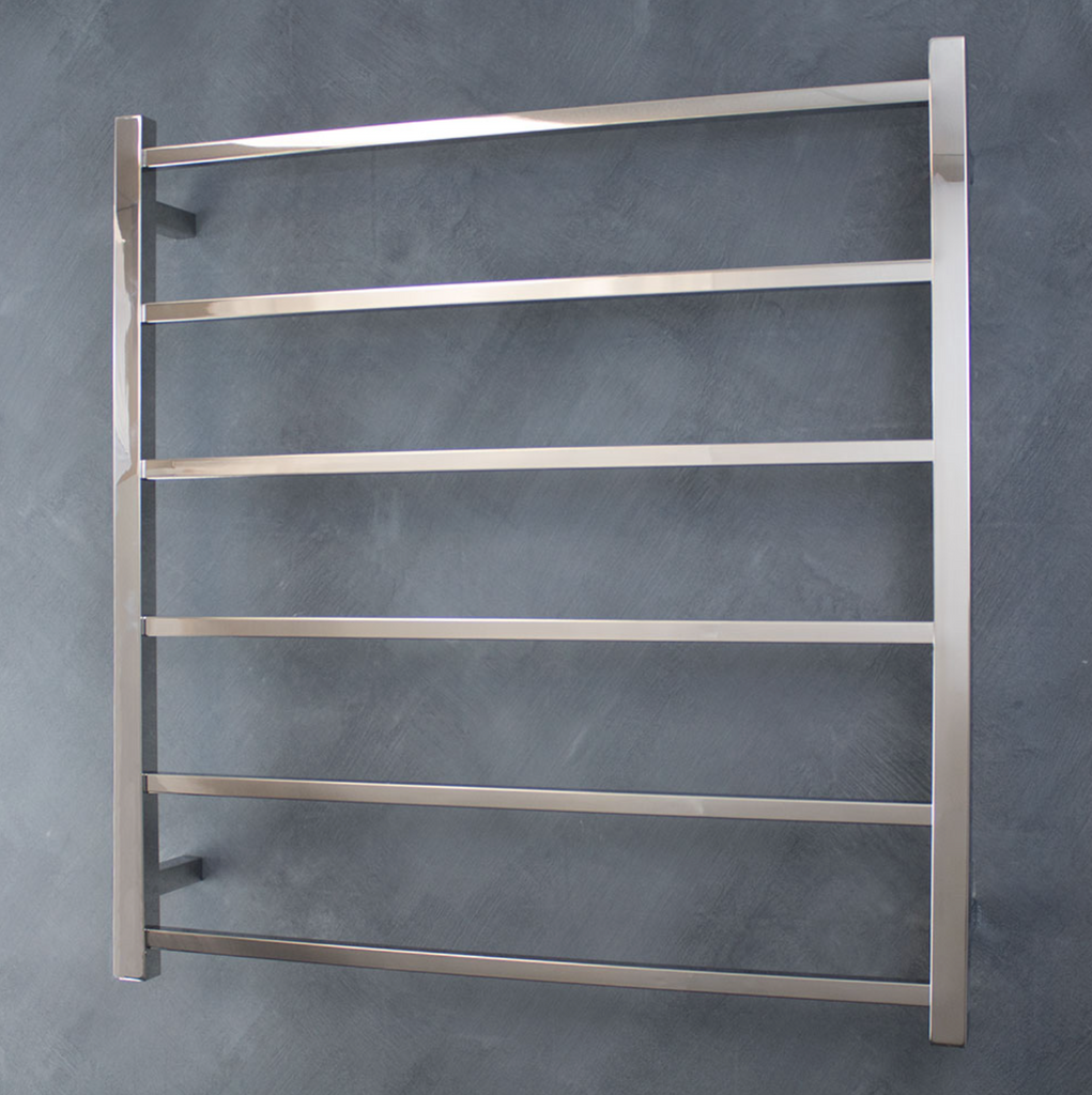 Radiant Heating Square Bars Non Heated Towel Rails Polished 800 x 830