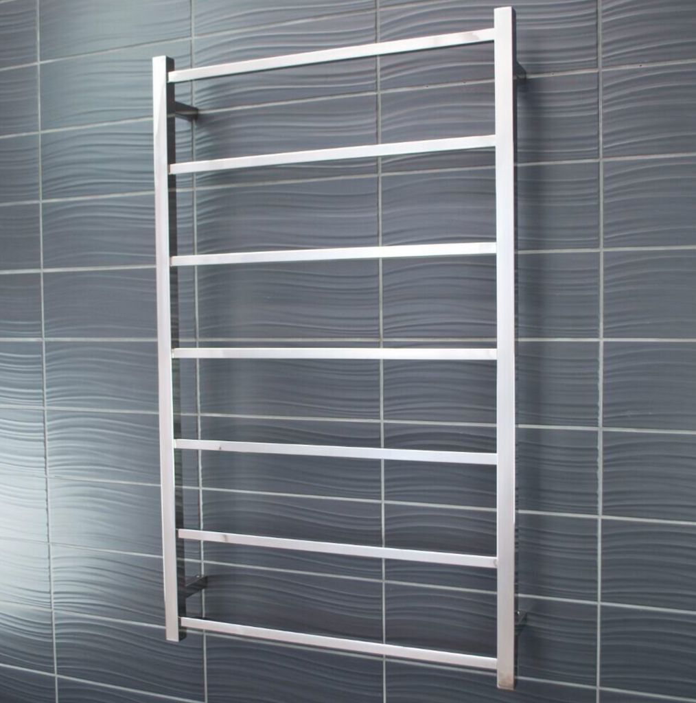 Radiant Heating Square Bars Non Heated Towel Rails Polished 800 x 1130