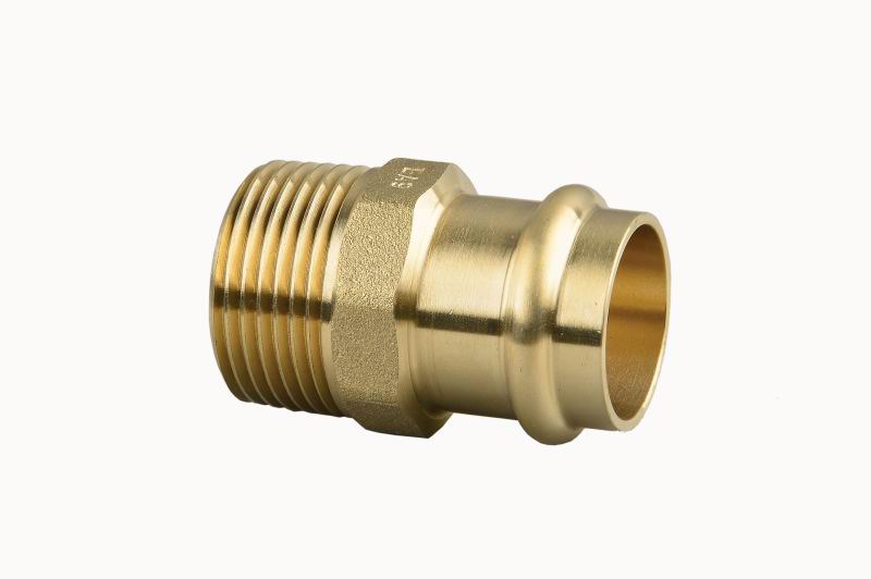 Copper Press Brass Male Coupling Water 80MM x 3" BSP - Wellsons