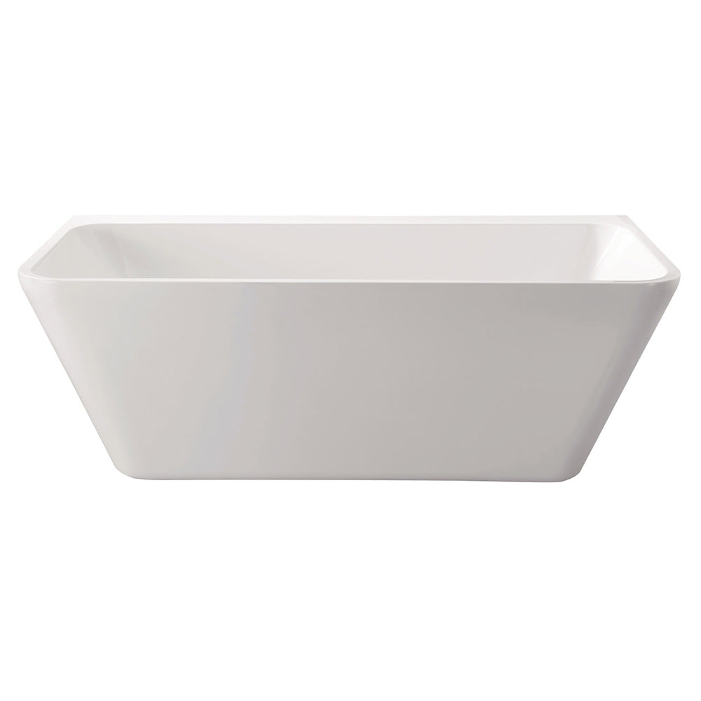 Fienza Delta Back to Wall Acrylic Bath 1500mm - Gloss White