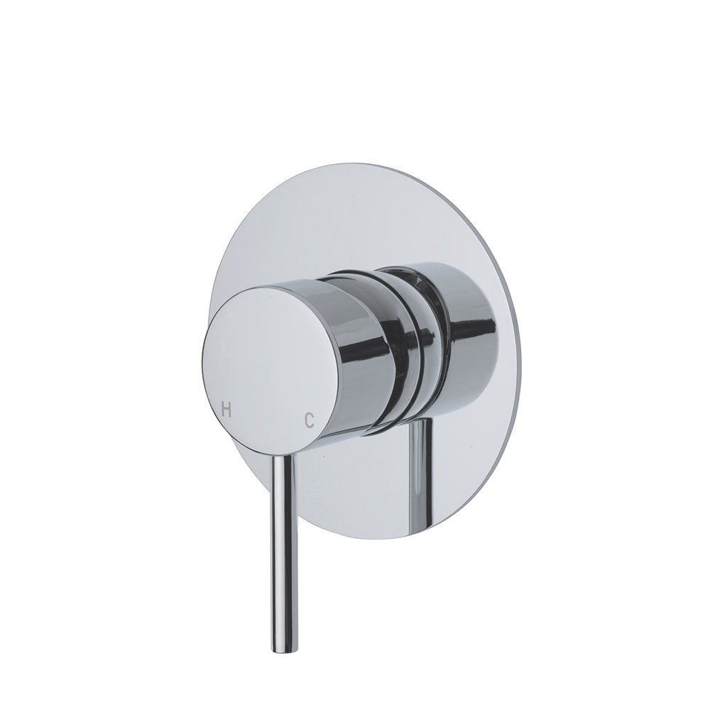 Fienza Kaya Large Round Plate Wall Mixer - Chrome