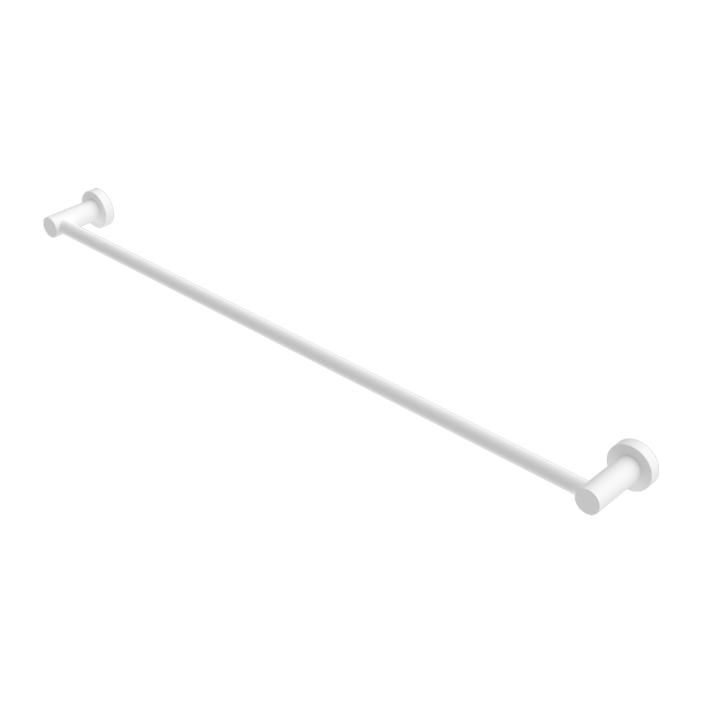 Nero Mecca Single Towel Rail 800mm - Matte White