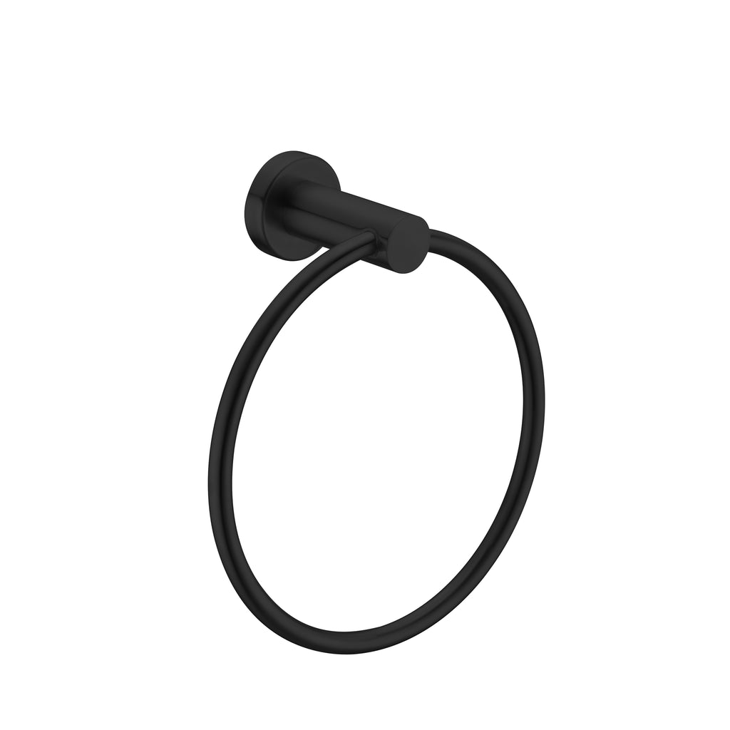 Nero Mecca Towel Ring - Matte Black - Wellsons