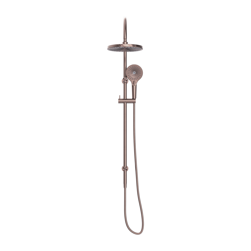 Nero Opal Twin Shower Set - Brushed Bronze